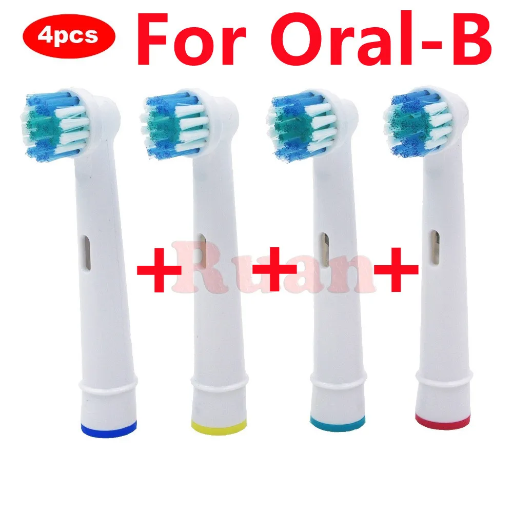 4 сменных насадки для электрической зубной щетки Oral-B, подходят для Advance Power/Pro Health/Triumph/3D Excel/Vitality Precision Clean