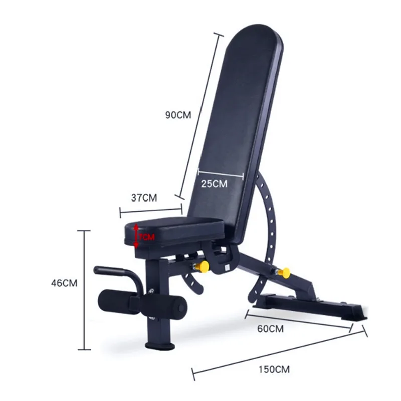 2025 الصالة الرياضية قابل للتعديل التدريب الدمبل مقاعد البدلاء الصحافة ورف القرفصاء-مقعد الحديد المنزلي مع رف قابل للطي للقوة #6