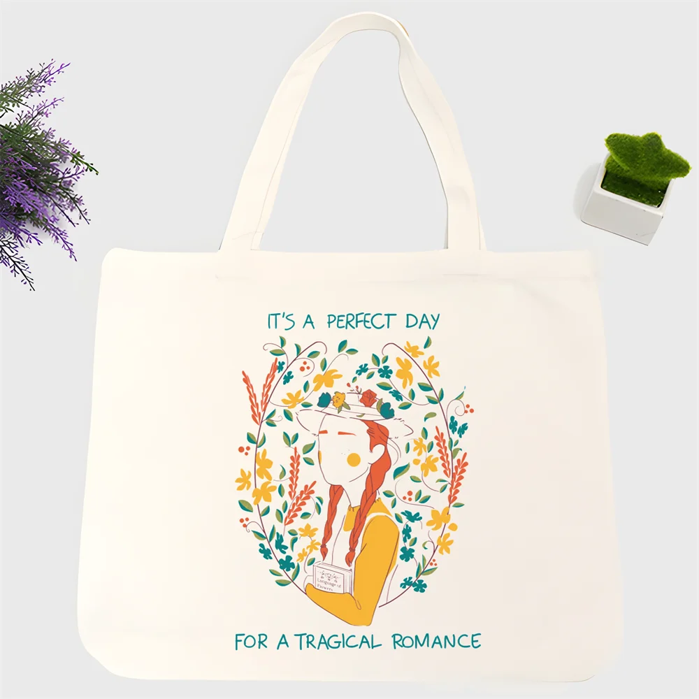 

Green gables Canvas Shopping Bags Print Tote Bag Eco Reusable Shopper Canvas Shoulder Bag Large Handbag Men Sundries Bags