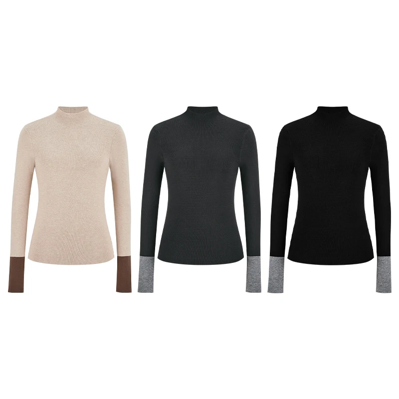 

Sexy Basic Knitted Sweater Women's Autumn Winter f High Collar Long Sve Slimming Top Ladies Faion Comfortable Breathable