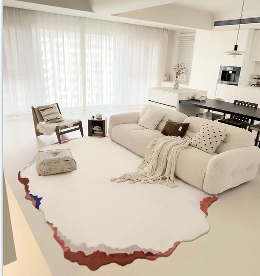 Custom Advanced Handmade Living Room Carpet Modern Simple Designer's Abnormity Abstract Home Decor Luxury