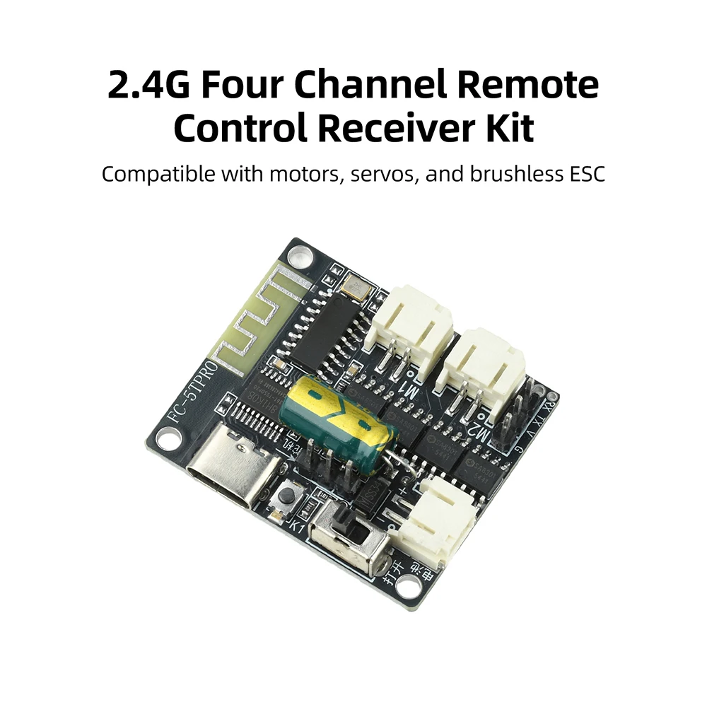 2.4G 4 Channel  DIY  Assembly Wireless Car Module Remote Controller Distance for Brushless ESC Accessories