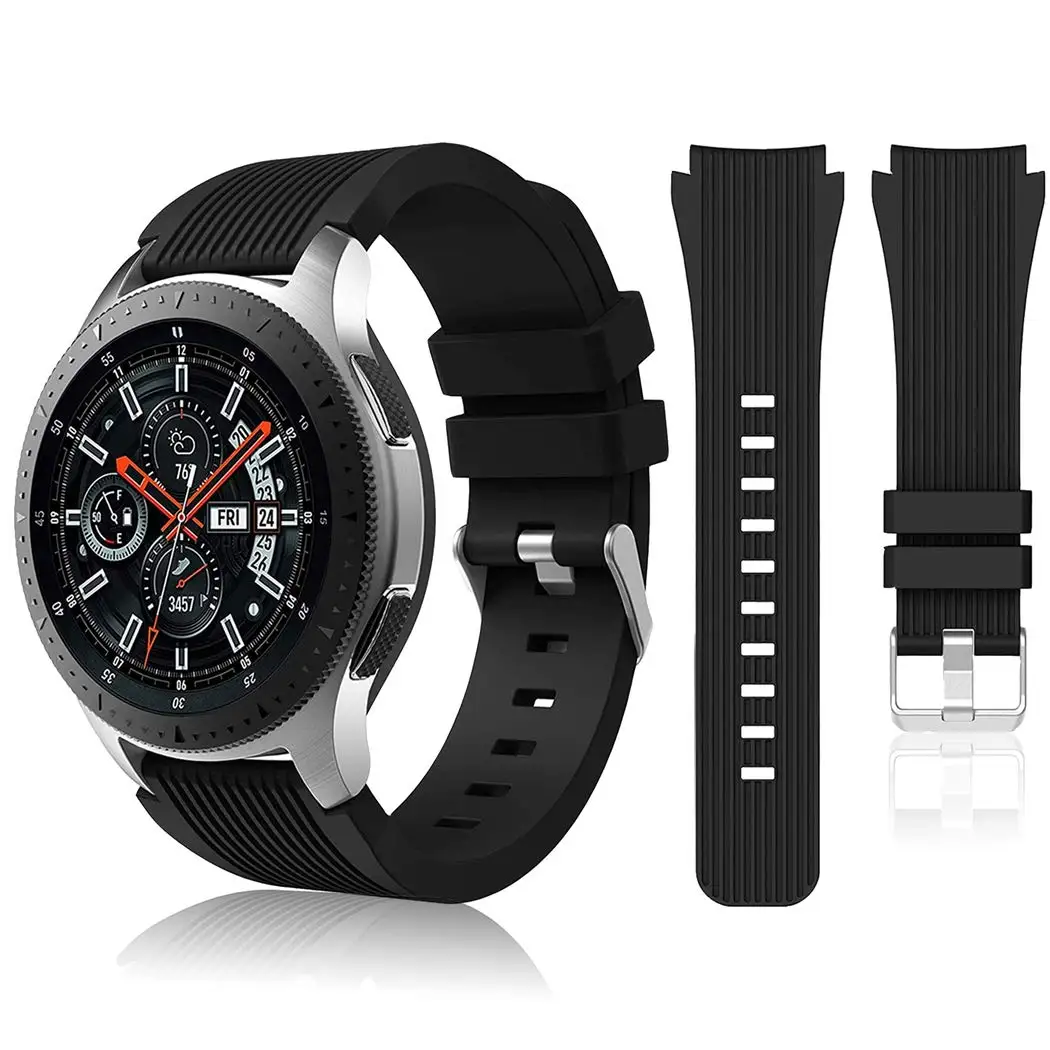 22mm Silicone Band for Samsung Watch 46mm/3 45mm/Gear S3 Classic/Frontier Sports Bracelet for Huawei Watch GT 2 4Pro/Amazfit GTR