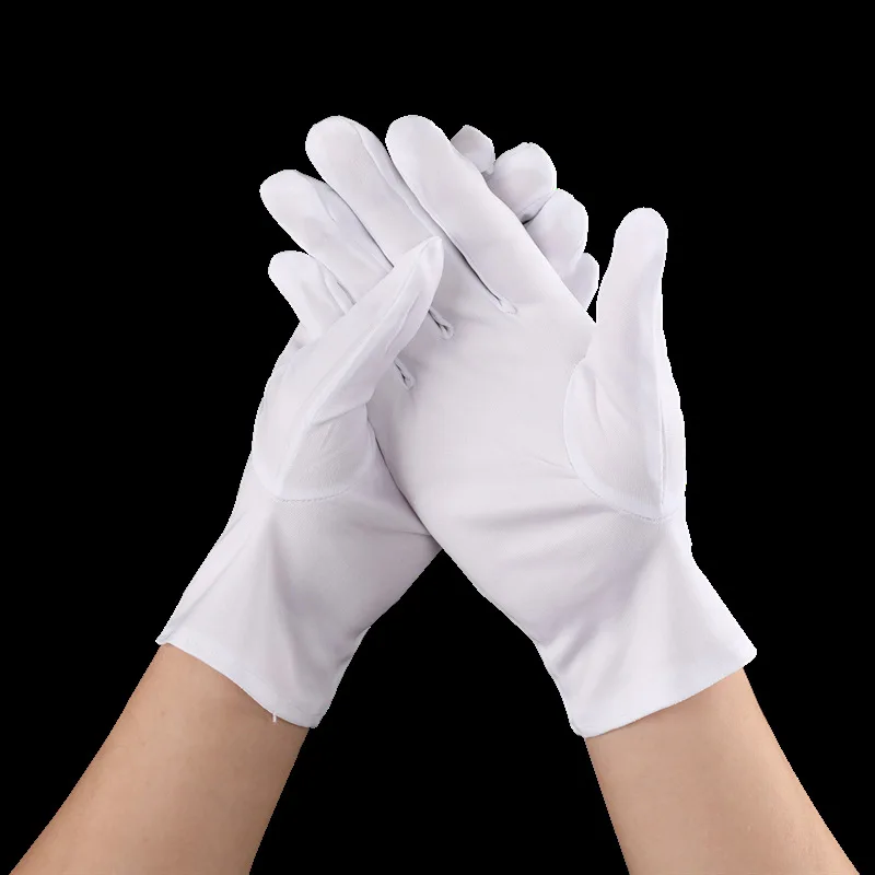 White Cotton Work Gloves for Dry Hands Handling Film SPA Gloves Cycling Sunscreen Gloves High Stretch Household Cleaning Tools