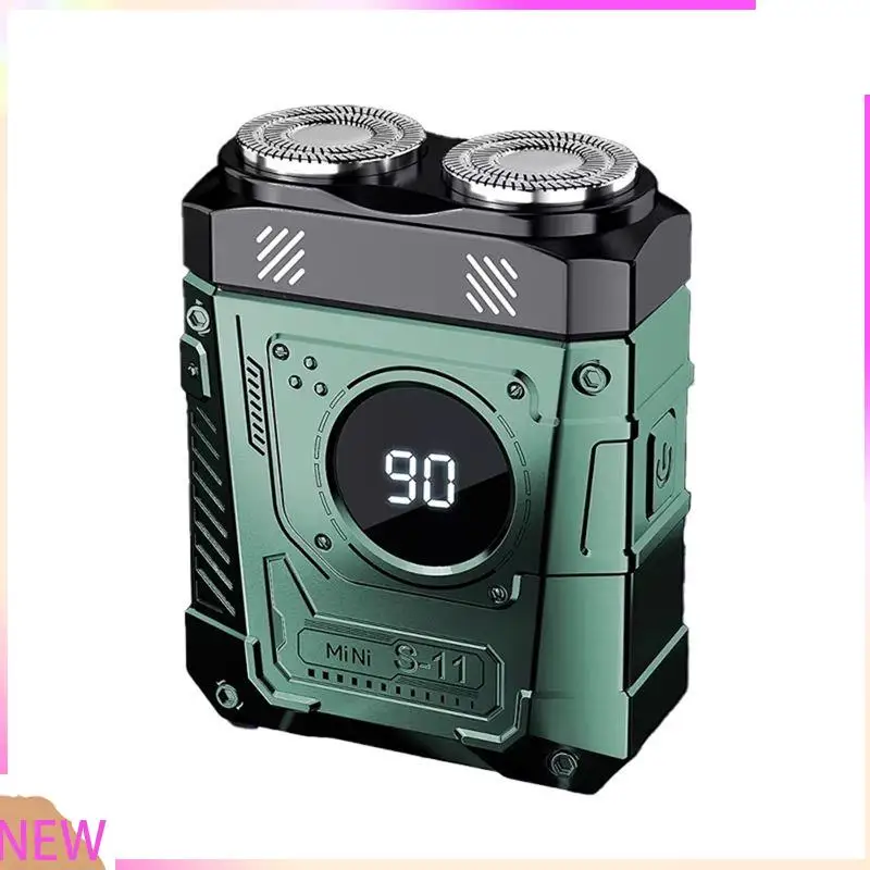 

B15C Магнитная электробритва с двойным лезвием, перезаряжаемый ЖК-дисплей для мужчин, портативный триммер для бороды, бритва для лица