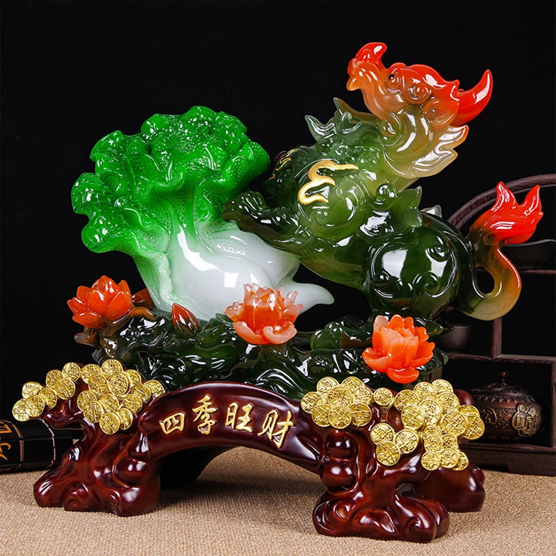 large GOOD Mascot Home store Company talisman Bring wealth money LUCK Dragon PI XIU JIN CHAN FENG SHUI Decoration Statue