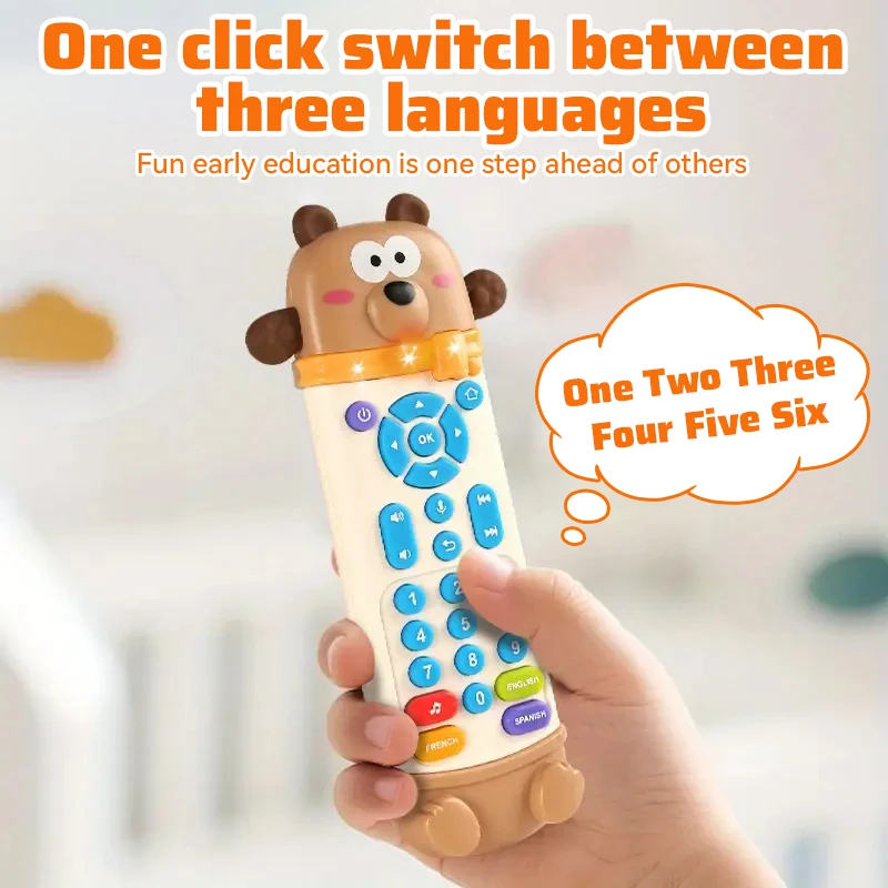Baby Simulation TV Remote Control With Light Early Education Music Toy For 6M+ Infant Sensory Interactive Game Toddler Gifts