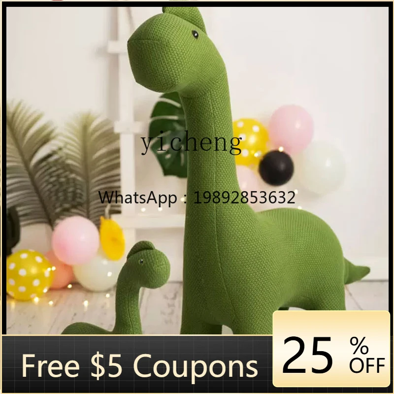 

ZZ Children's Knitted Animal Stool Cartoon Oversized Dinosaur Stool Sofa Seat