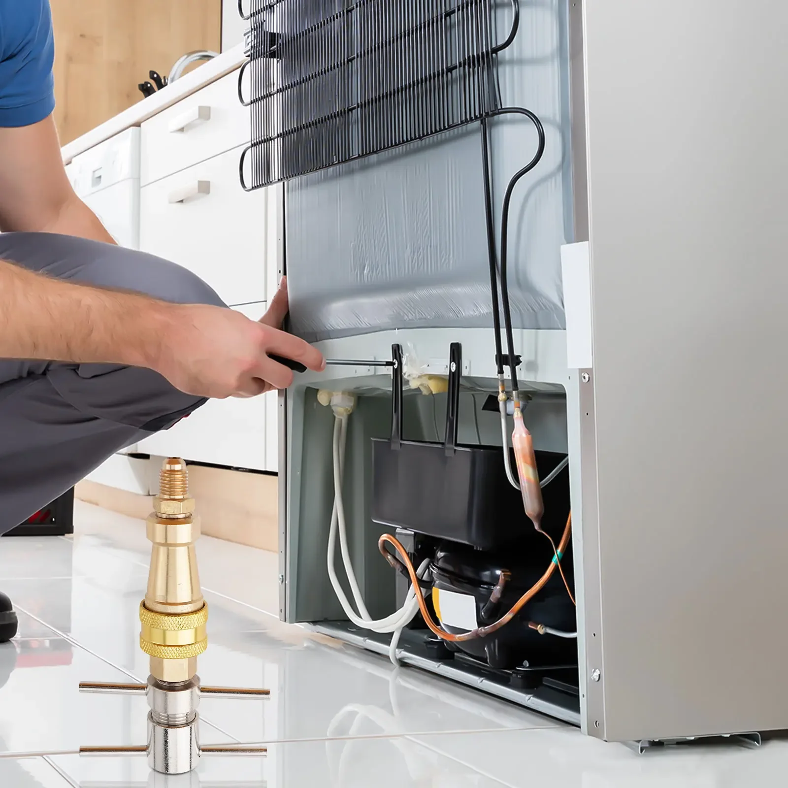 Efficient 14 Inch FNPT Washer Quick Connect For Refrigerators Sturdy Brass Coupling For Enhanced Pipeline Functionality