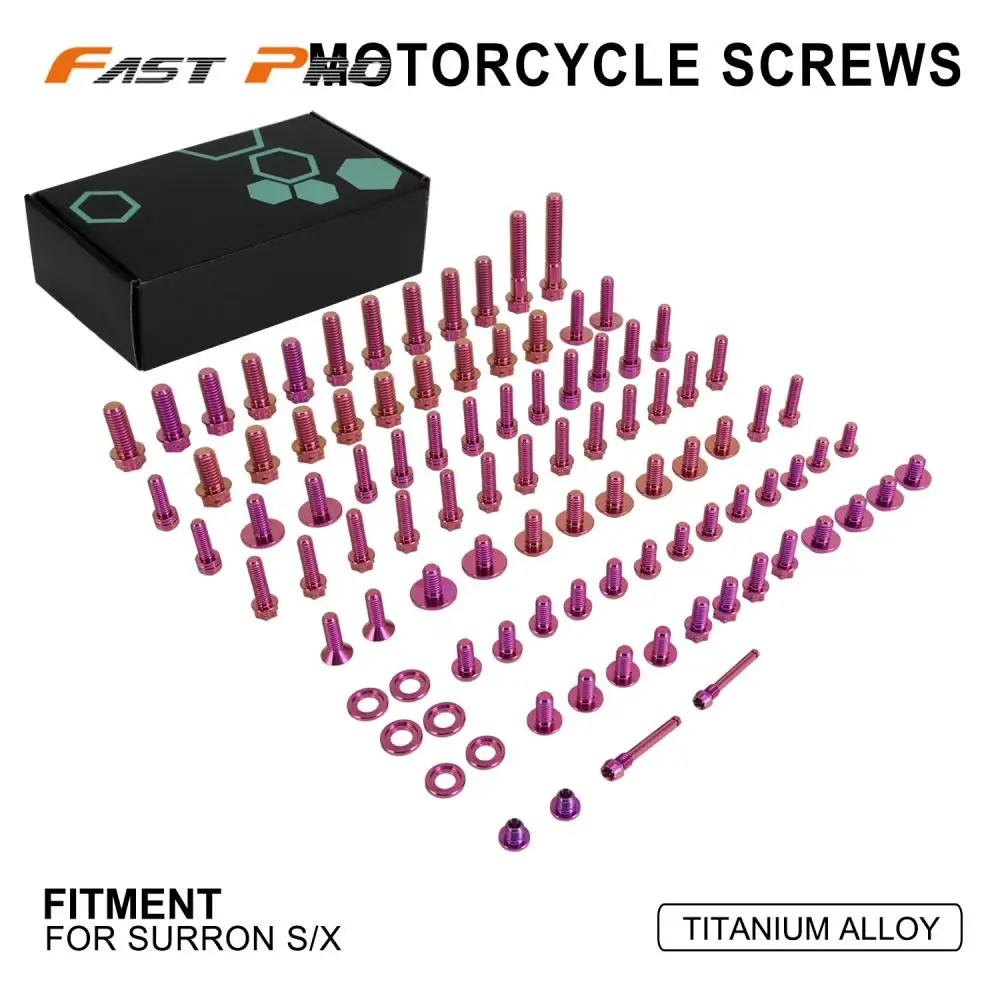 Funparts Whole Body Screws Set Motorcycle Accessories For SURRON Sur Ron S X Lightbee S/X Electric Vehicle Bike Titanium Alloy