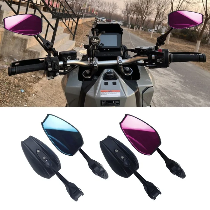 For KAWASAKI HONDA YAMAHA SUZUKI Motorcycle Scooter Modified Large-field M8/M10 Rearview Mirrors Anti-glare Mirror