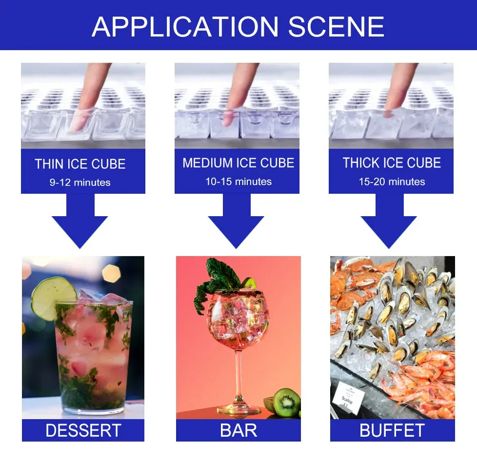 Commercial Ice Machine Stainless Steel Air-Cooled Water Dispenser With Nugget Ice Maker Machine