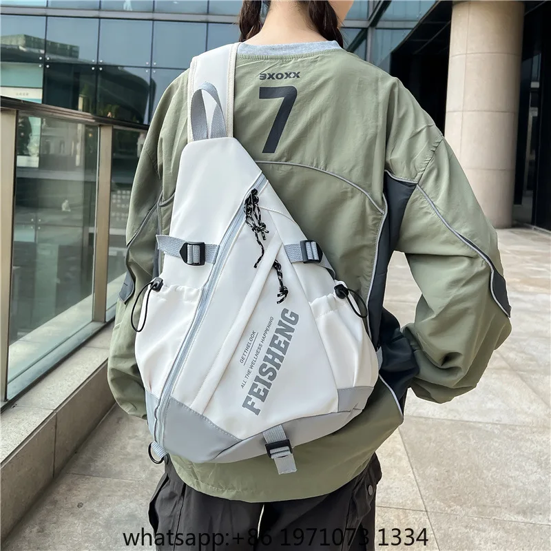Techwear Style Outdoor Motorcycle Sport Single Shoulder Backpack Unisex Hip Hop Multifunction Chest Bag Tactical Crossbody Bag view 6