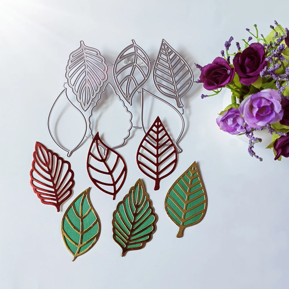 beautiful 6 leaves die-cutting dies scrapbook decoration embossed photo album decoration card making DIY crafts