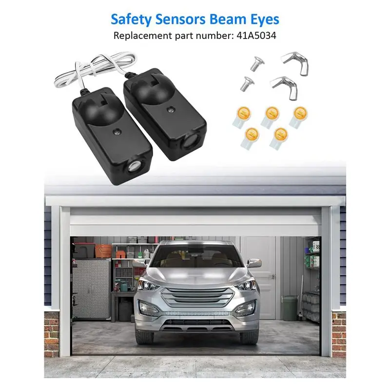 ABKN Garage Door Safety Sensor Eyes Replacement for Liftmaster for Sears Chamberlain with Brackets, 10 Pcs