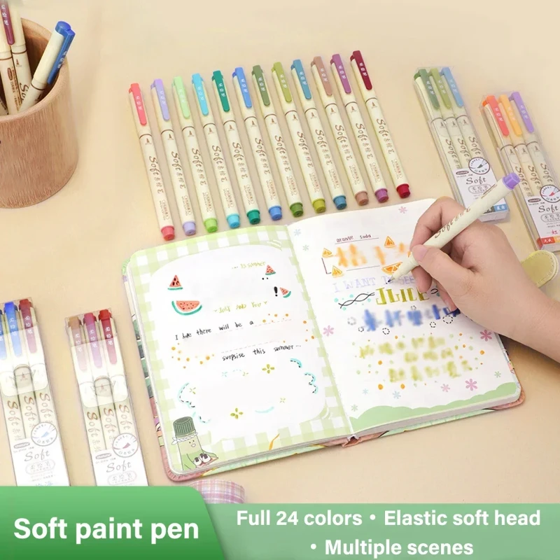 

Новый красочный металлический наконечник ручки, крючок для кисти для каллиграфии, мягкая ручка для рисования, водонепроницаемая для студентов, детей, канцелярские принадлежности, школьные принадлежности