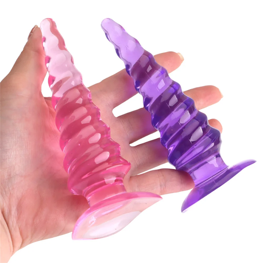 Rotating Anal Anal Serra Bead Female Toy Jelly Pagoda Butt G-Spot Prostate Massager for Men and Women Sharing Couple Sex Toys