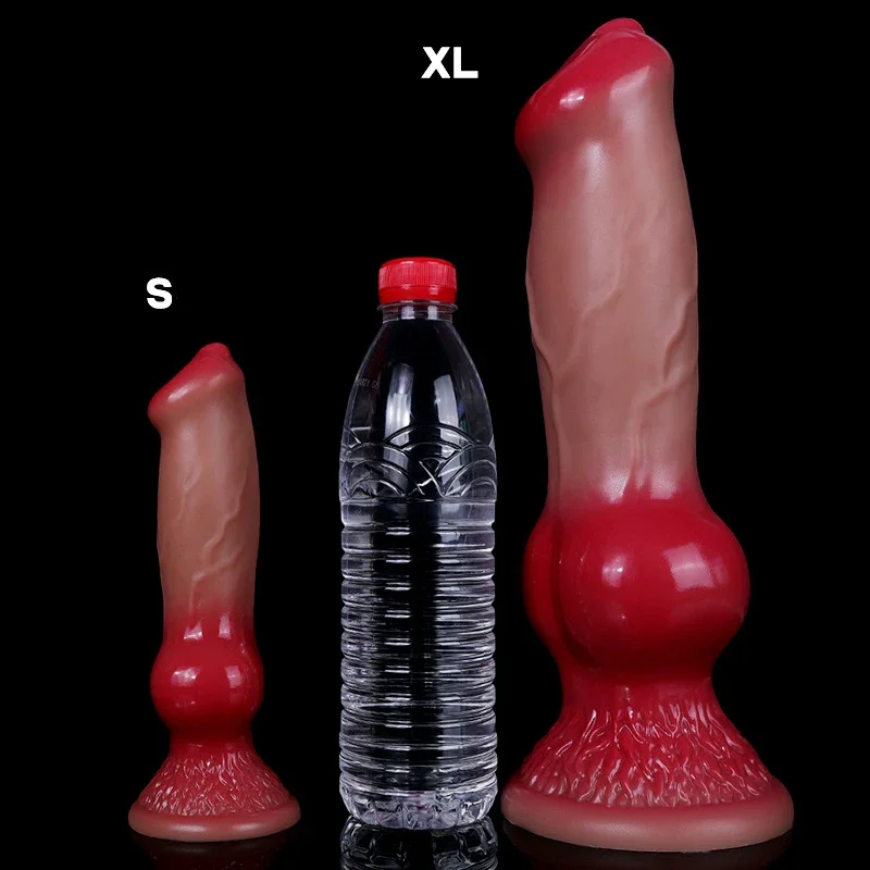 33x10.2cm Super Huge Dog Dildos XXL Animal Anal Plug Adult Sex Toys For Women Vaginal Massager G-Spot Stimulato Couple Sex Tools