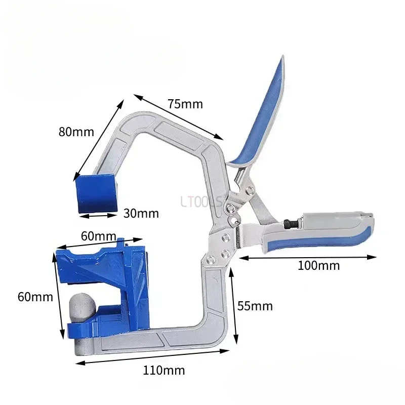 Imagem -05 - Ângulo Direito Woodworking Tool Clamp Material de Aço Carbono Adequado para Gabinete Doméstico Perfuração Fixa 90 Graus