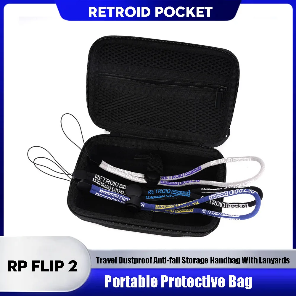 Retroid Pocket Flip 2 حقيبة واقية محمولة RP Flip 2 حقيبة يد للتخزين ضد الغبار ومضادة للسقوط مع اسهم
