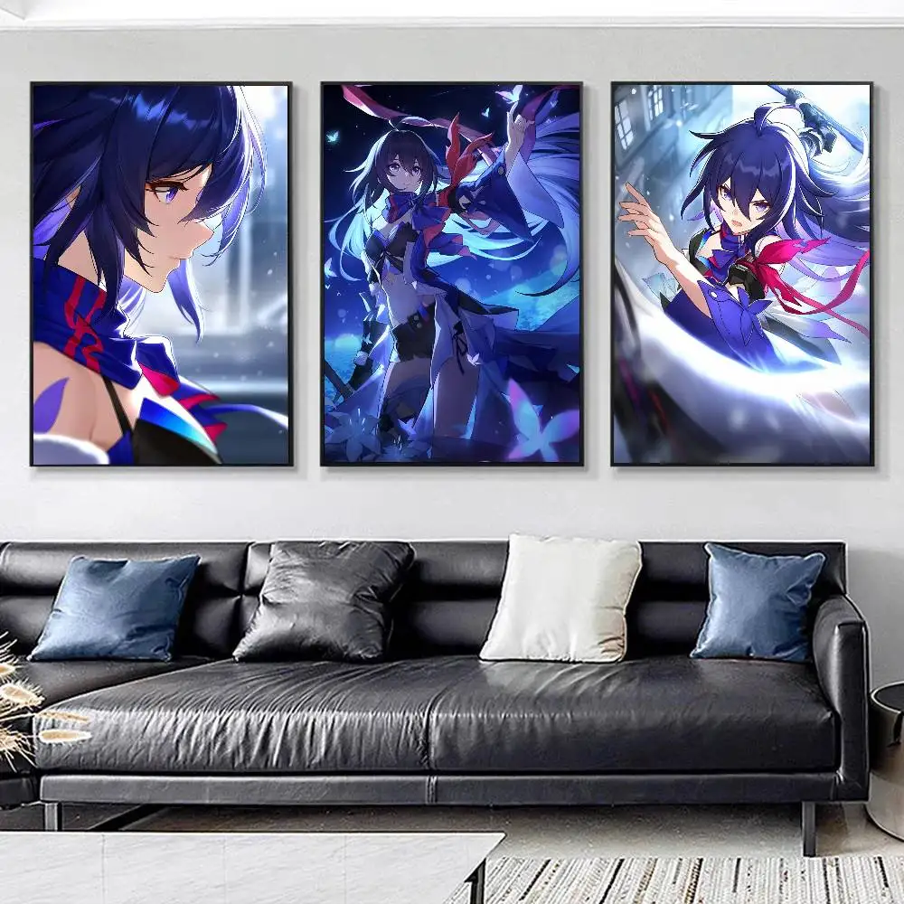 Anime Game Honkai Star Rail Seele Posters HD Print Vintage Wall Art Decor for Home Study Room
