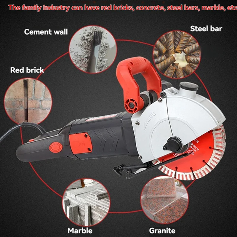 

Concrete Wall Slotting Machine 5800W Electric Circular Saw Cutting Machine Dust-Free Concrete Wall Router Slotting Machine