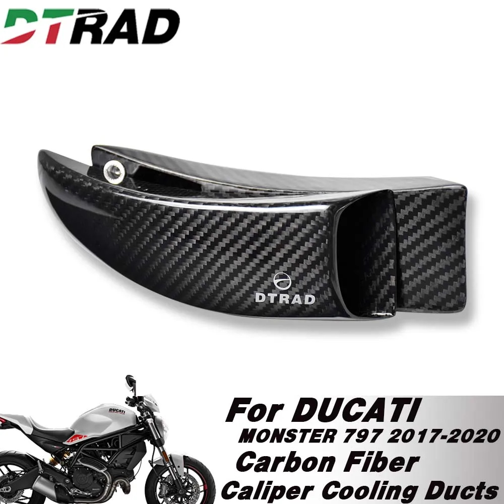 DTRAD Carbon Fiber For DUCATI MONSTER 797 2017-2020 Motorcycle Brake Caliper Radiator Bracket Brake Disc Guard Cooling Ducts