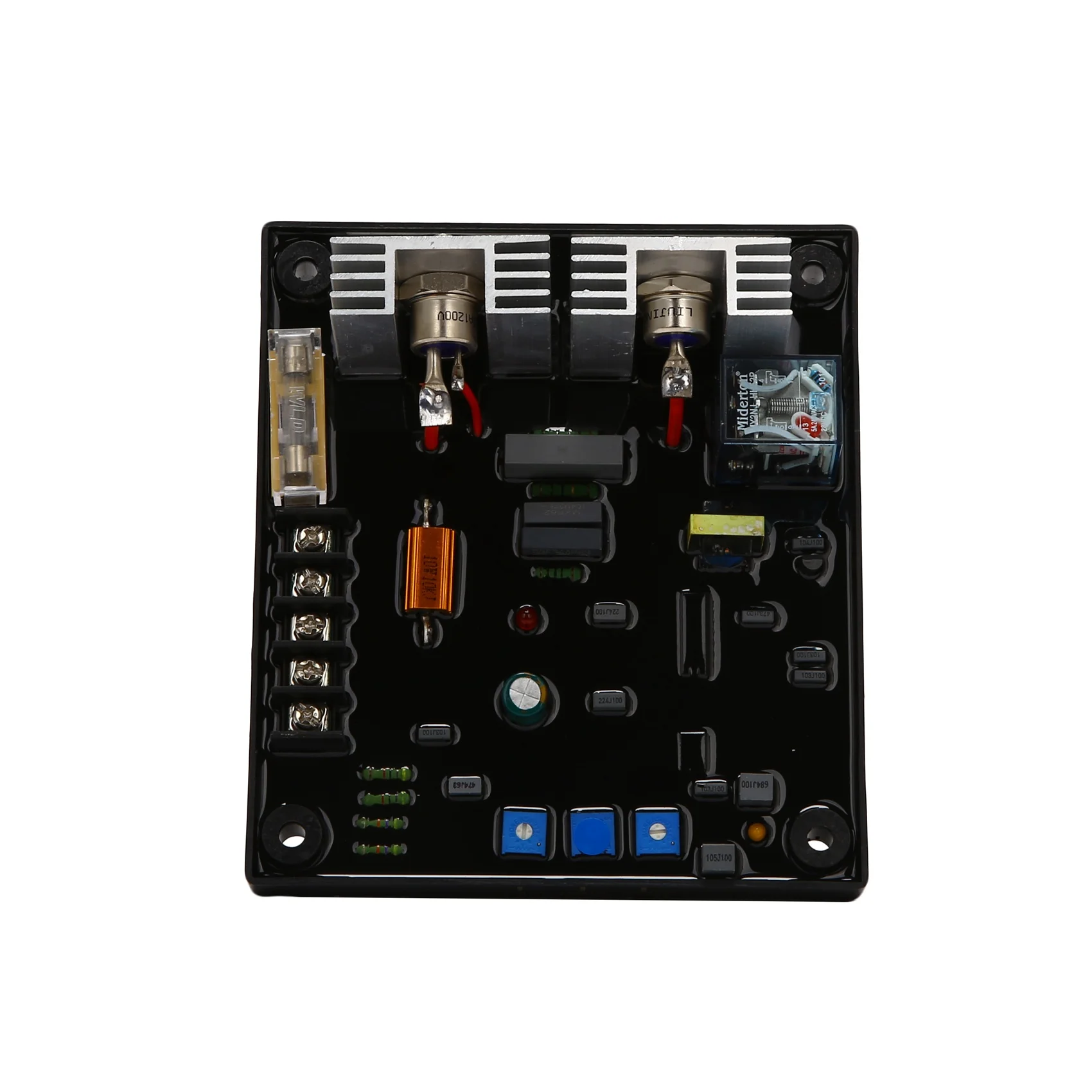 ABJY-Universal POW50A AVR 30A Regulador de tensão automático para escova e gerador sem escova Módulo ajustador de controle estabilizador P