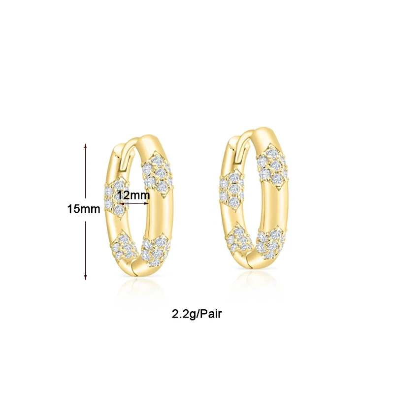 TIANDE Gold Color Snowflake Pattern Hoop Earrings for Women Luxury Zircon Piercing Hoop Earrings 2023 Fashion Jewelry Wholesale