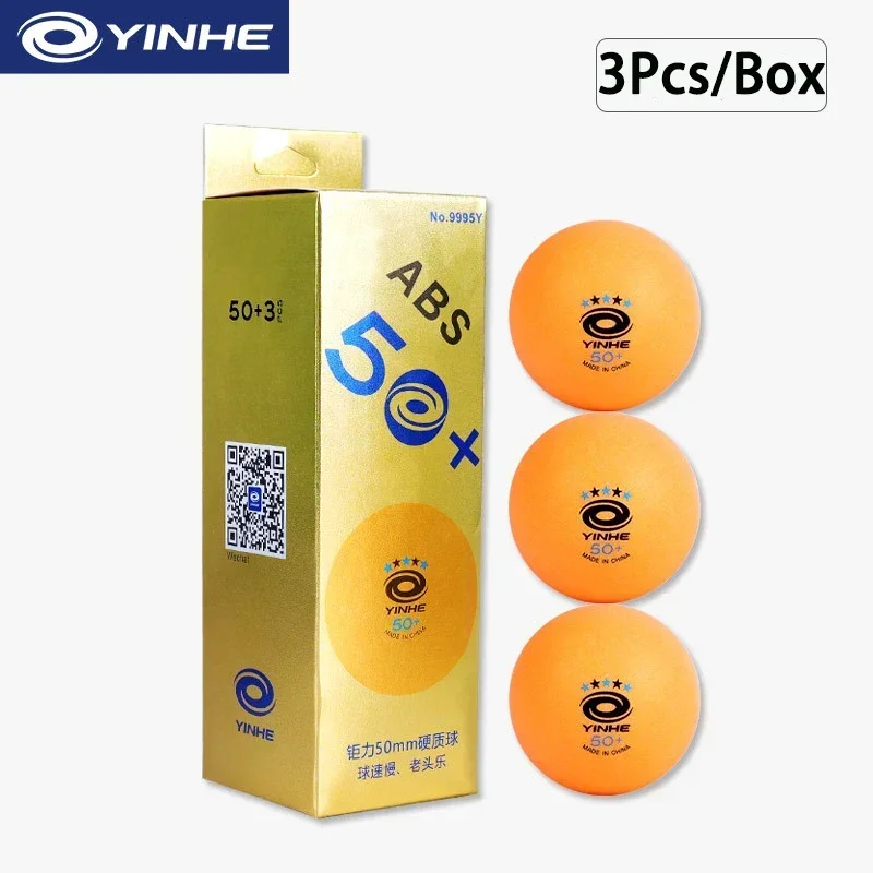 YINHE 2/5PCS/Box Table Tennis Balls 5Stars 50+mm Plastic ABS+ Material Seamed Ping Pong Ball for Training and Entertainment Ball