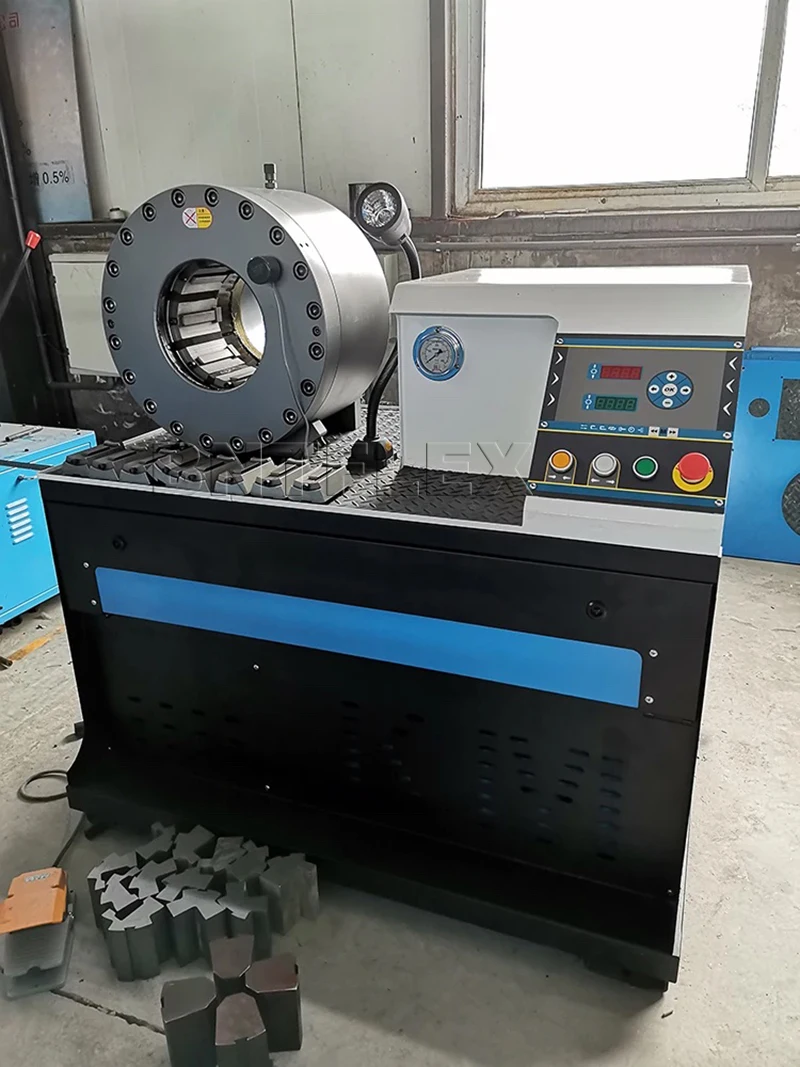 digital computer control 4 inch hydraulic high pressure hose crimping machine with 18 sets of dies