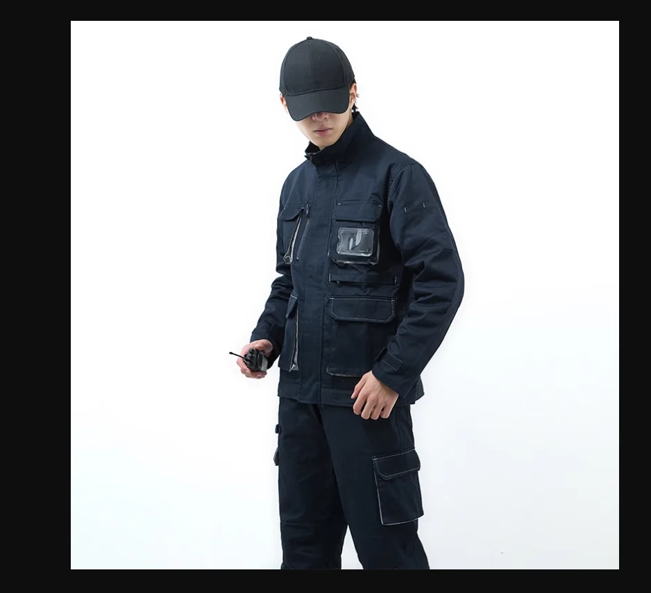作業服男性用溶接スーツマルチポケット作業ベスト工場機械修理工ワークショップ耐久性のある制服作業つなぎ服