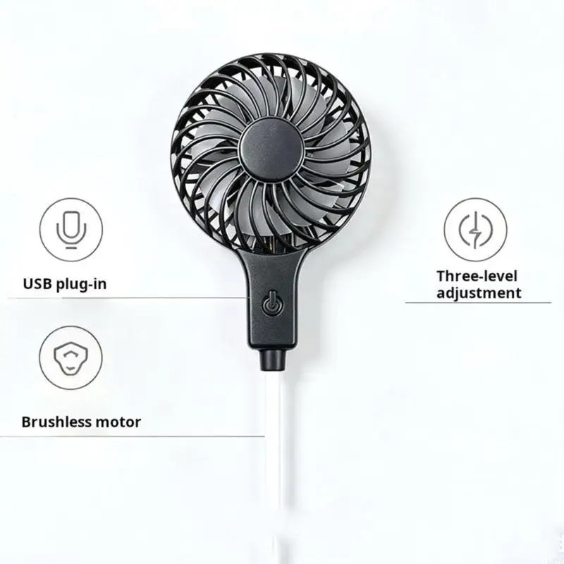 2026 New Quiet USB Operated Fan 3 Speed Option Portable For Desk Bedsides Travel