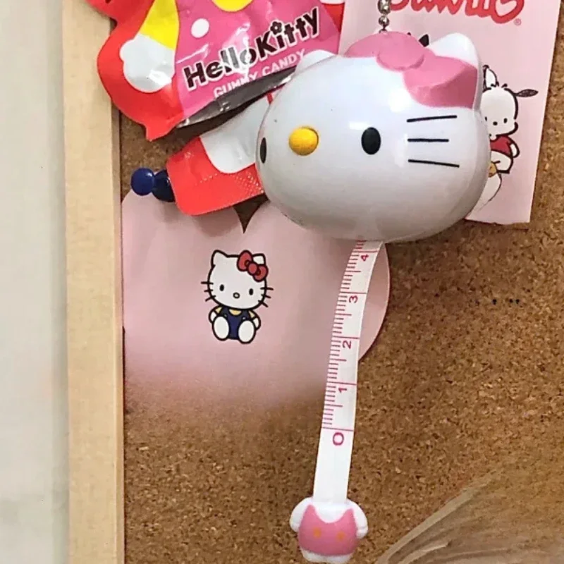 Hello Kitty Anime Fita Métrica, suave Medição Régua Telescópica, Medição Mini Coração, Busto Cintura e Quadris, Kawaii Menina Estudante