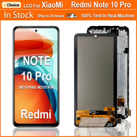 6.67'' Super AMOLED LCD For Xiaomi Redmi Note 10 Pro LCD Touch Screen Digitizer Assembly For Redmi Note 10 Pro M2101K6G Display