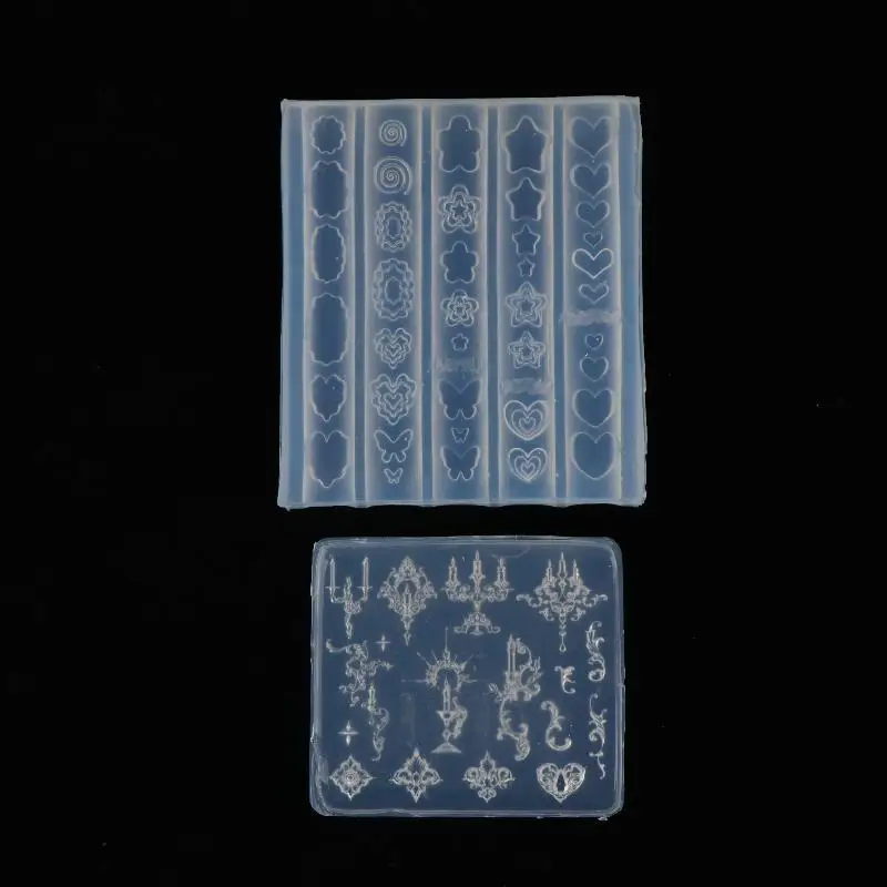 Candle Holder Nail Art Silicone Mold for Creative DIY Resin Jewelry Making
