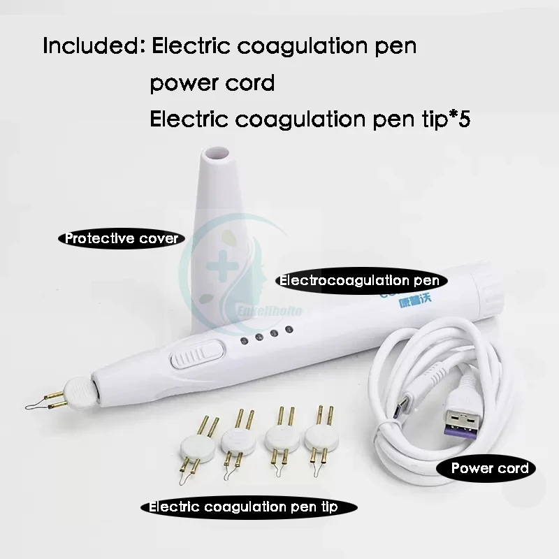 Comkwal Set di penne per coagulazione elettrica matita per taglio di sopracciglia cauterizzatore elettrico strumento per doppia palpebra coagulatore di emostasi