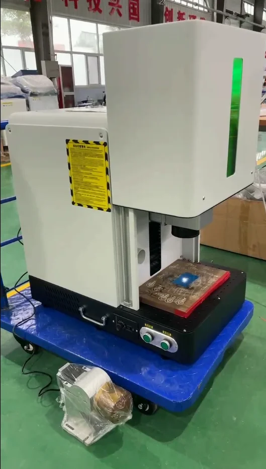 20W/30W/60W Enclosed Fiber Laser JPT Mopa 100W 200W 300W Metal Marking Cutter Jewelry Silver Steel Laser Marking Cut Equipment