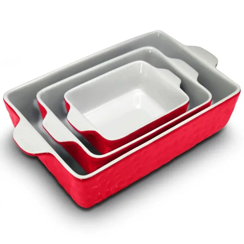 Bakeware Set Baking Tray  Nonstick w/ Odor-Free Ceramic Pans 3 PIece