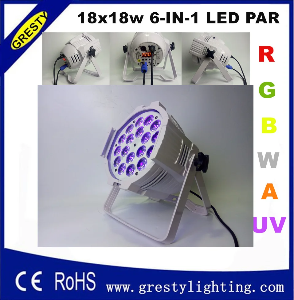 

8pcs/lot Led Bar Panggung Led Par Light/Rgbwa + Uv 6 In 1 Led Lampu Panggung/18X18W Lampu Par Led Zoom