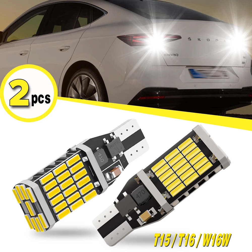 2x T15 T16 921 W16W Car Backup Reverse Lights 6000K LED Bulb for Toyota Prius Celica Ipsum Verso Wish Prado Harrier Highlander