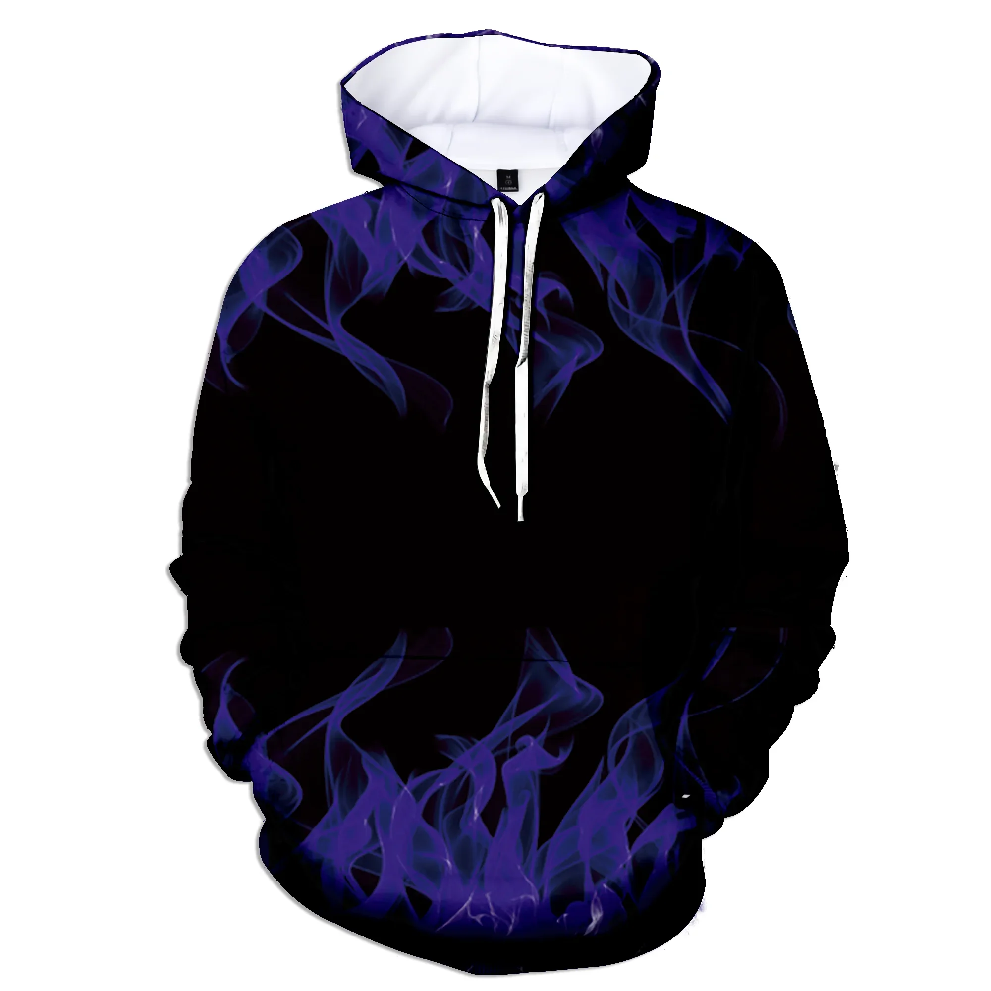 

2024 Men's Casual Gradient Flame Pullover Long Sleeve Hoodie 3D Digital Print Men's Fashion Pullover Men's Fashion Street Jacket