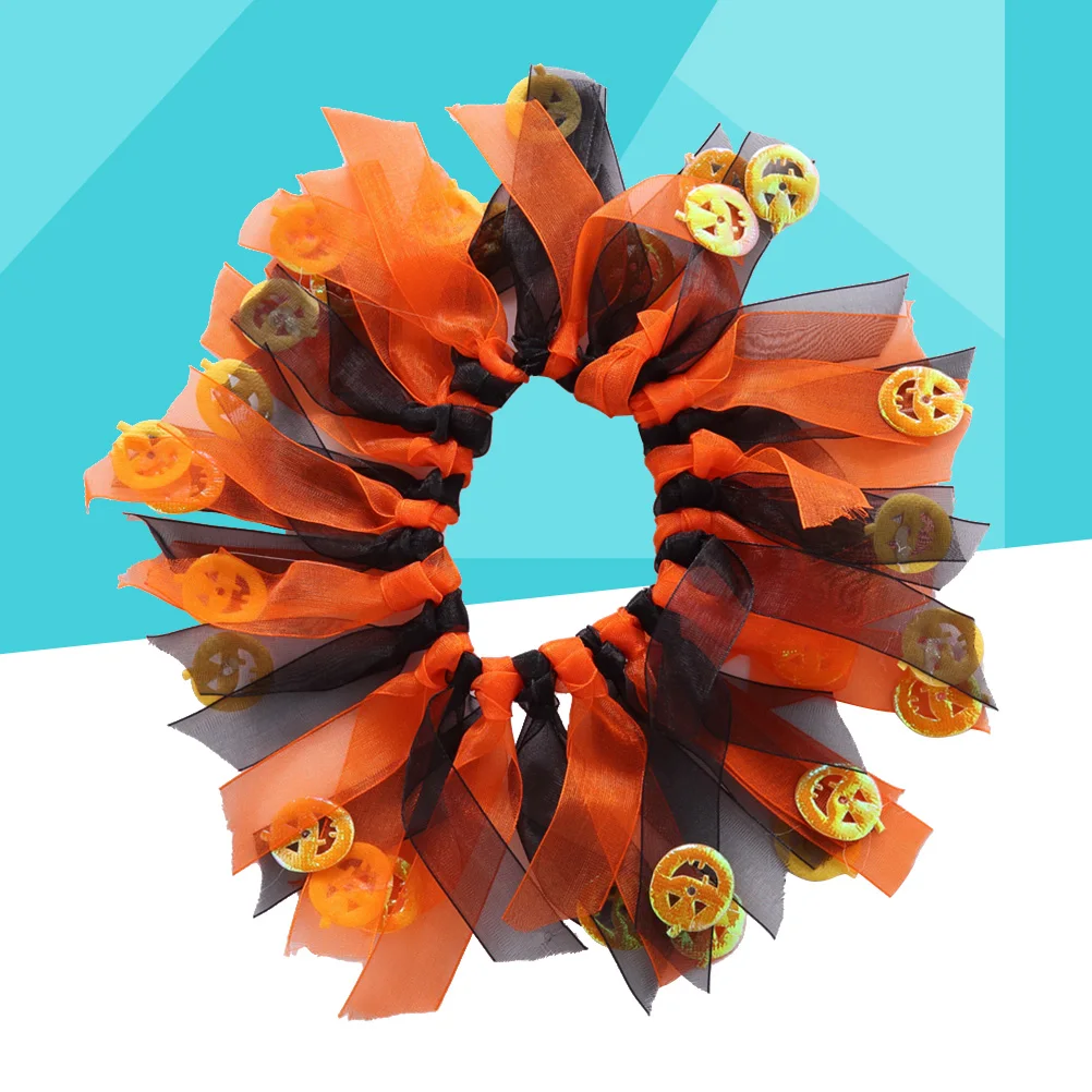 

2Pcs Small Dog Collars Decorative Elastic Pet Necklaces for Halloween Party Holiday Dress Costume Size Collar