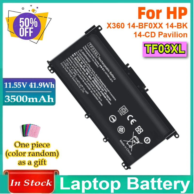 

TF03XL Battery for HP X360 14-BF0XX 14-BK 14-CD Pavilion 15-CC 15-CC023CL 15-CD 15-DW 15-CK 15-CK0XX 15T-CS 17-AR 17-AR007CA