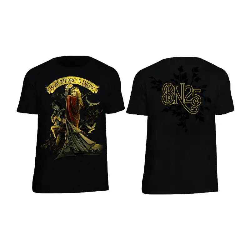 

Рубашка Blackmore's Night в честь 25-летия, 2 стороны, черная, унисекс, S-5XL, 1J0254