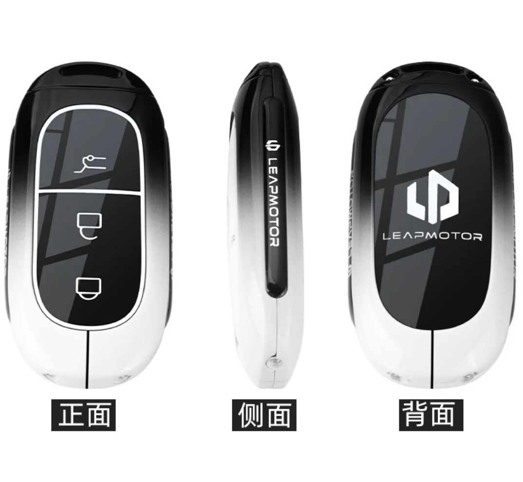 Auto-Schlüsselhülle aus Zinklegierung und TPU mit NFC-Kartenfach und Kette für Leapmotor C16 C11 C10 C01 B10 T03 S01 – Autozubehör und Styling – Detail 3