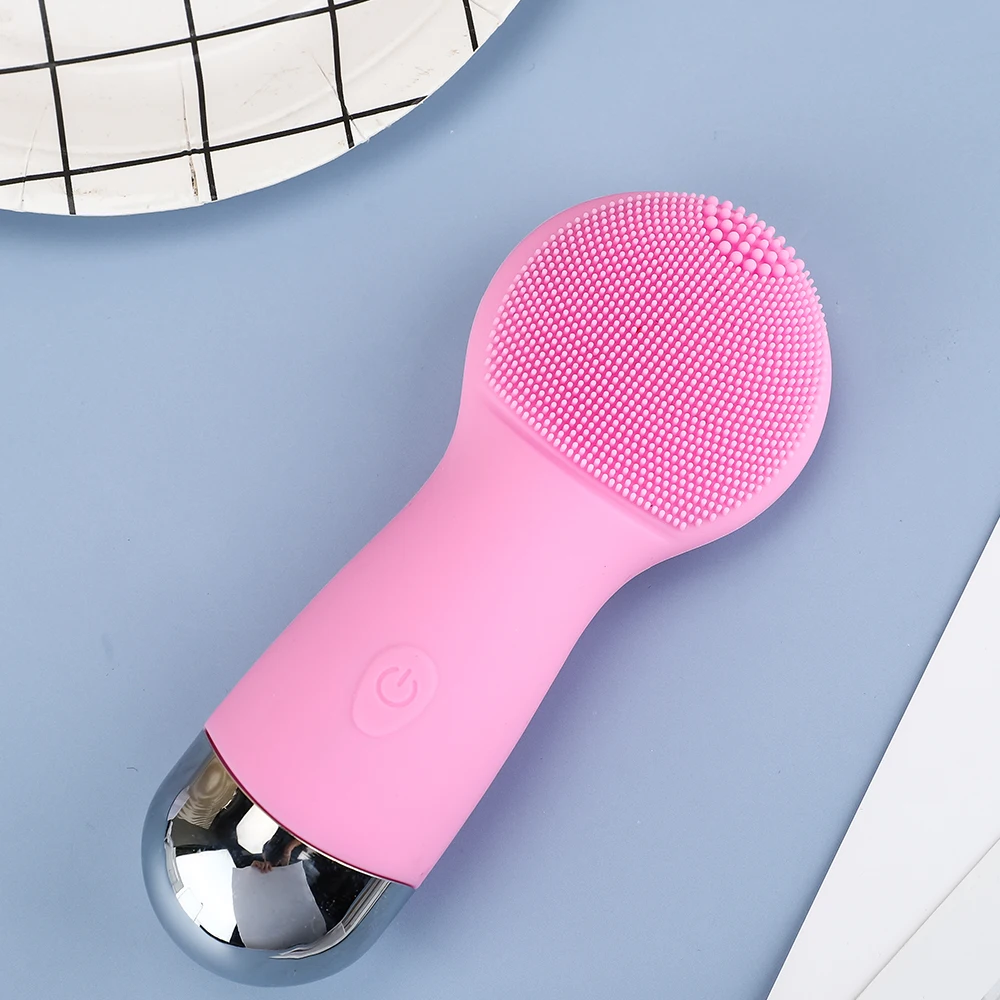 Dropshipping facial cleansing device Silicone Electric Sonic Facial Cleanser Ultrasonic Vibration facial cleansing brushes