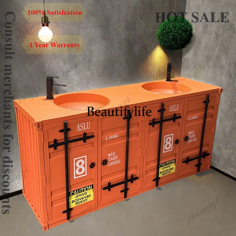 B567 Industrial wind washbasin retro washbasin bar bathroom storage washbasin commercial