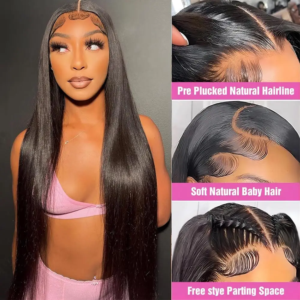 Bone Straight Lace Front Wigs Human Hair 28 30 32 34 36  Inch  5x5  6x4   HD Lace Frontal Wig Human Hair Lace Frontal Wigs