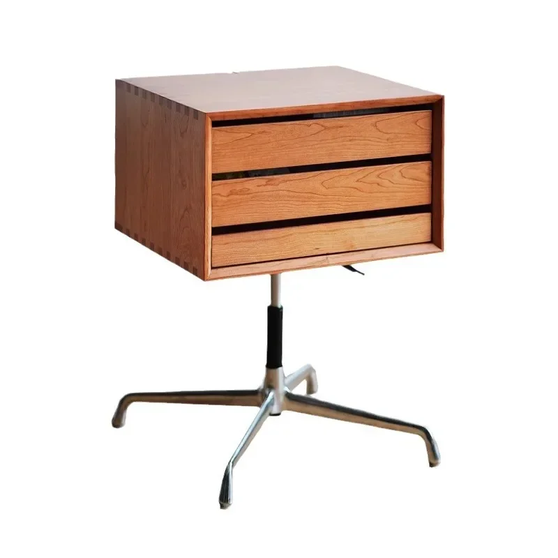 Solid wood lift, rotating bedside table, sofa side table, vinyl record projection stand